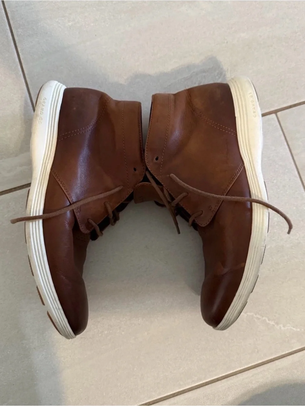 Cole Haan Men’s Leather Chukka Boots Brown Size 10M Casual Lace Up